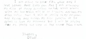 Oliver's Lemur Fund Donation Letter