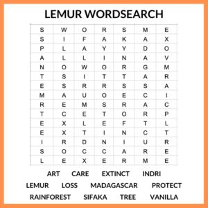 Lemur Wordsearch